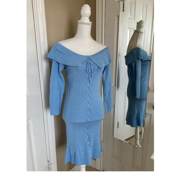 Women's Fall Open Shoulder Beautiful Knit Sweater Size 4 - Picture 4 of 5